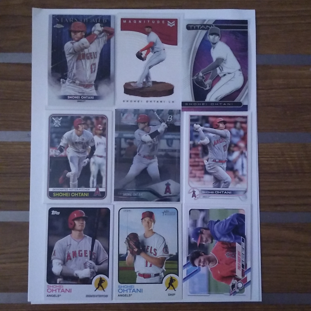 Shohei Ohtani 9 Card LOT